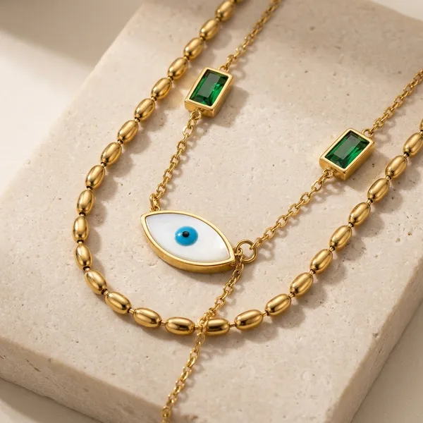 Gold_Plated_Stainless_Steel_Evil_Eye_Emerald_Necklace_For_Women