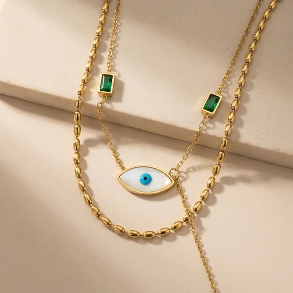 Gold_Plated_Stainless_Steel_Evil_Eye_Emerald_Necklace_For_Women