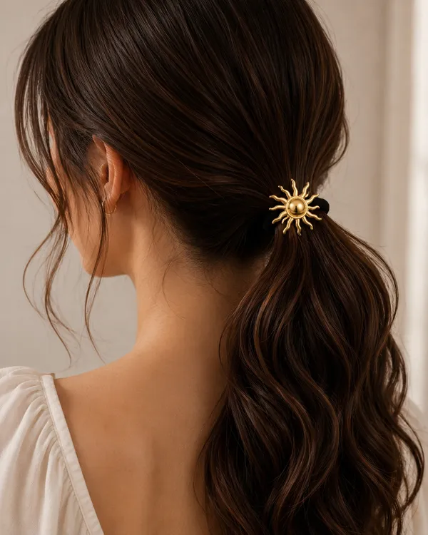 Gold_Plated_Stainless_Steel_2_pcs_Surya_Hair_Rubberband_Pair_For_Women