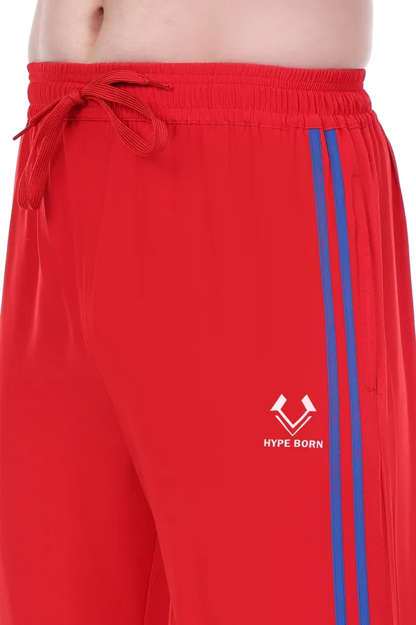 HYPE_BORN_Red_&_Royal_Blue_Lightweight_Regular_Fit_Track_Pants_with_Side_Stripes_&_Drawstring_Waist