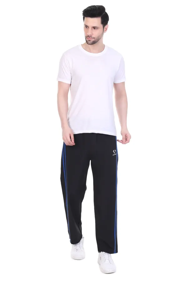 HYPE_BORN_Black_&_Royal_Blue_Lightweight_Regular_Fit_Track_Pants_with_Side_Stripes_&_Drawstring_Waist