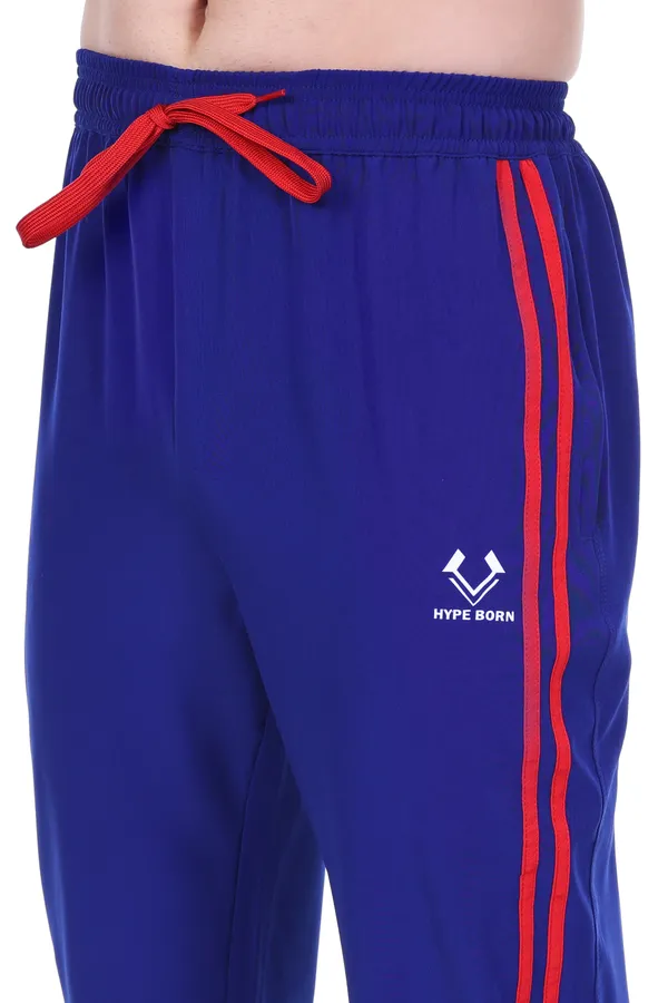 HYPE_BORN_Royal_Blue_&_Red_Lightweight_Regular_Fit_Track_Pants_with_Side_Stripes_&_Drawstring_Waist