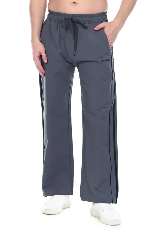 COISTICH_Charcoal_Grey_Urban_Dual_Striped_Loose_Fit_Track_Pants