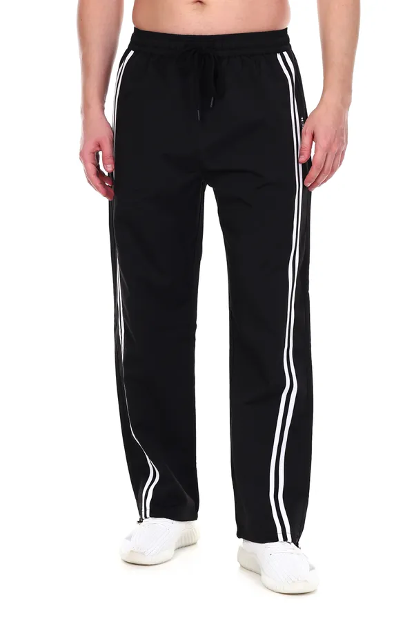COISTICH_Black_Edge_Relaxed_Fit_Track_Pants_With_Side_Stripe_&_Adjustable_Anklet