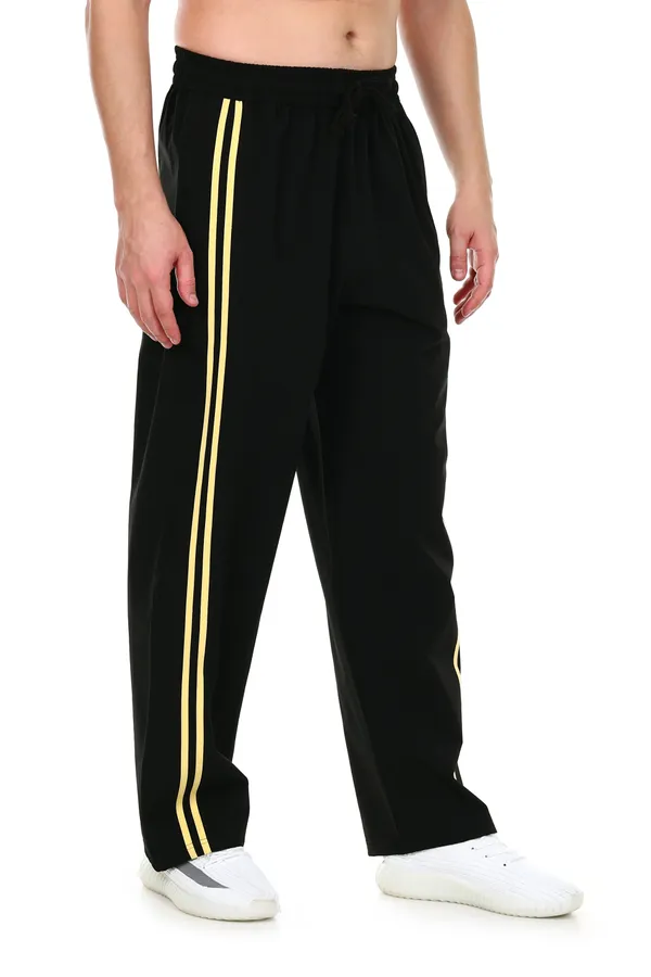 COISTICH_Black_&_Yellow_Dual_Stripe_Relaxed_Fit_Track_Pants
