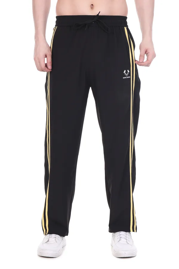 HYPE_BORN_Black_&_Yellow_Lightweight_Regular_Fit_Track_Pants_with_Side_Stripes_&_Drawstring_Waist