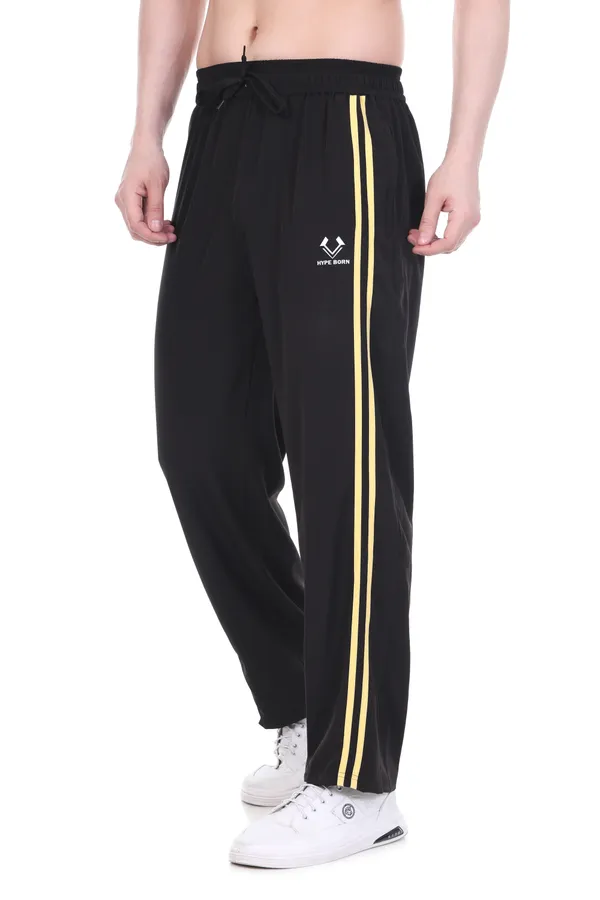 HYPE_BORN_Black_&_Yellow_Lightweight_Regular_Fit_Track_Pants_with_Side_Stripes_&_Drawstring_Waist
