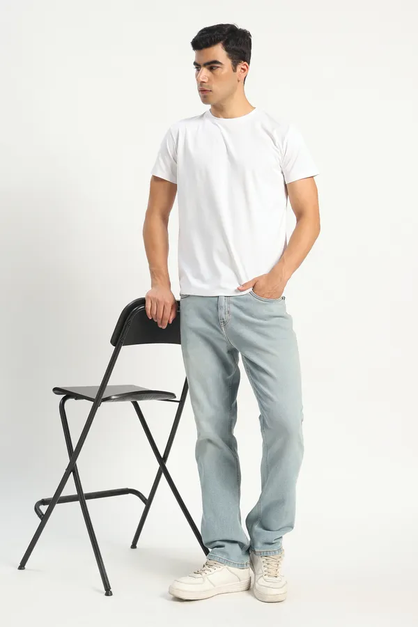 HYPE_BORN_White_Casual_Solid_Cotton_Round_Neck_T_Shirt