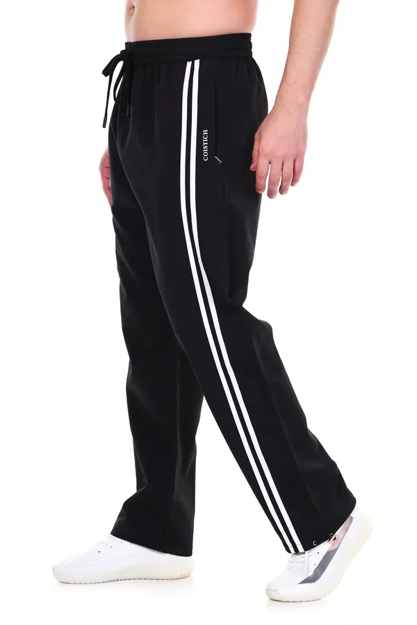 COISTICH_Black_Edge_Relaxed_Fit_Track_Pants_With_Side_Stripe_&_Adjustable_Anklet