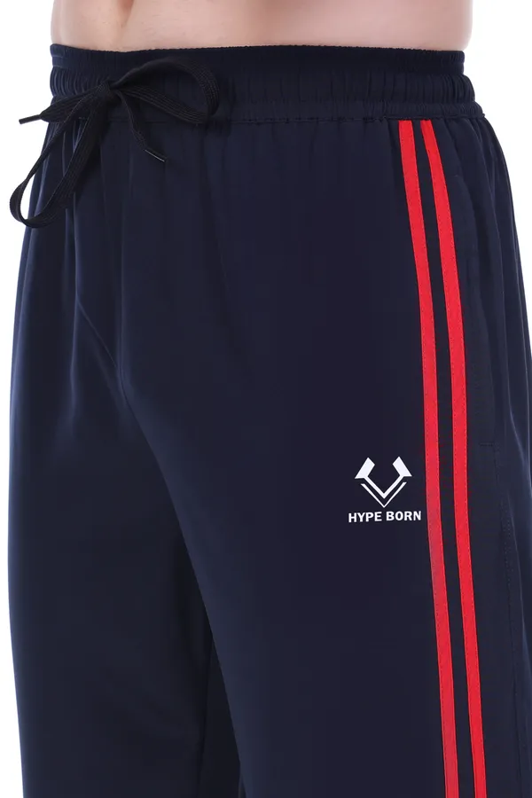 HYPE_BORN_Navy_Blue_&_Red_Lightweight__Regular_Fit_Track_Pants_with_Side_Stripes_&_Drawstring_Waist