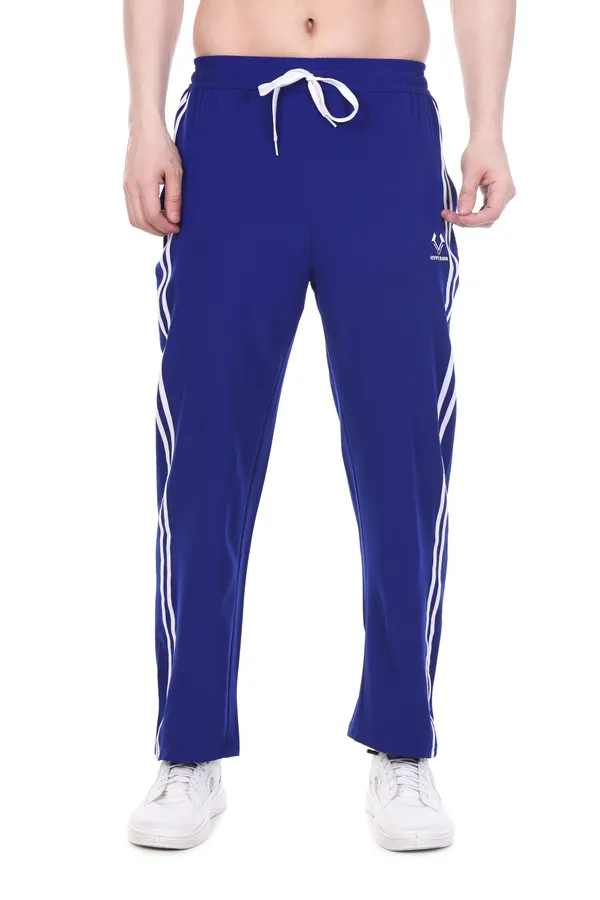 HYPE_BORN_Royal_Blue_&_White_Lightweight_Regular_Fit_Track_Pants_with_Side_Stripes_&_Drawstring_Waist