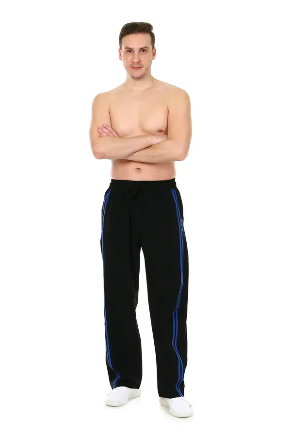 COISTICH_Black_&_Royal_Blue_Dual_Stripe_Relaxed_Fit_Track_Pants