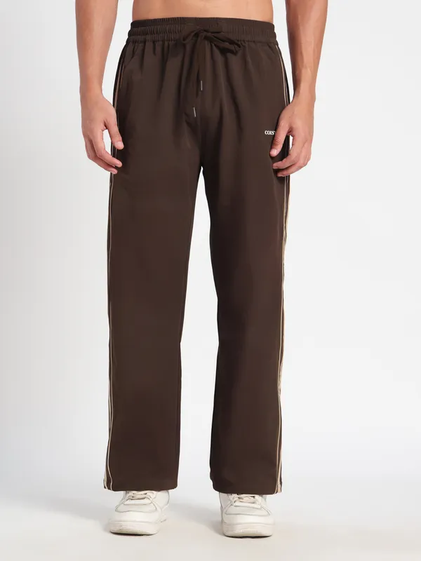 COISTICH_BROWN_Urban_Dual_Striped_Loose_Fit_Track_Pants