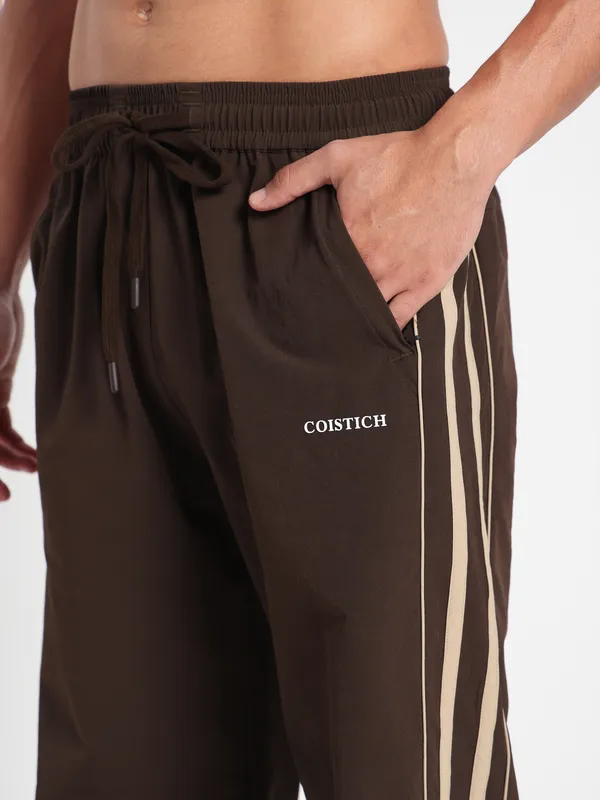 COISTICH_BROWN_Urban_Dual_Striped_Loose_Fit_Track_Pants