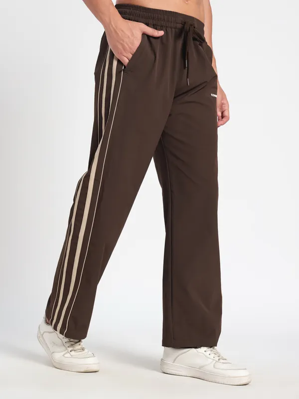 COISTICH_BROWN_Urban_Dual_Striped_Loose_Fit_Track_Pants