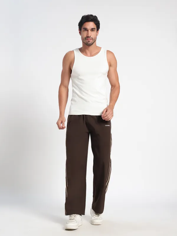 COISTICH_BROWN_Urban_Dual_Striped_Loose_Fit_Track_Pants