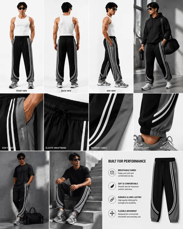 COISTICH_Black_&_Charcoal_Grey_CurveLine_Cuffed_Joggers_–_Street_Flex_Edition