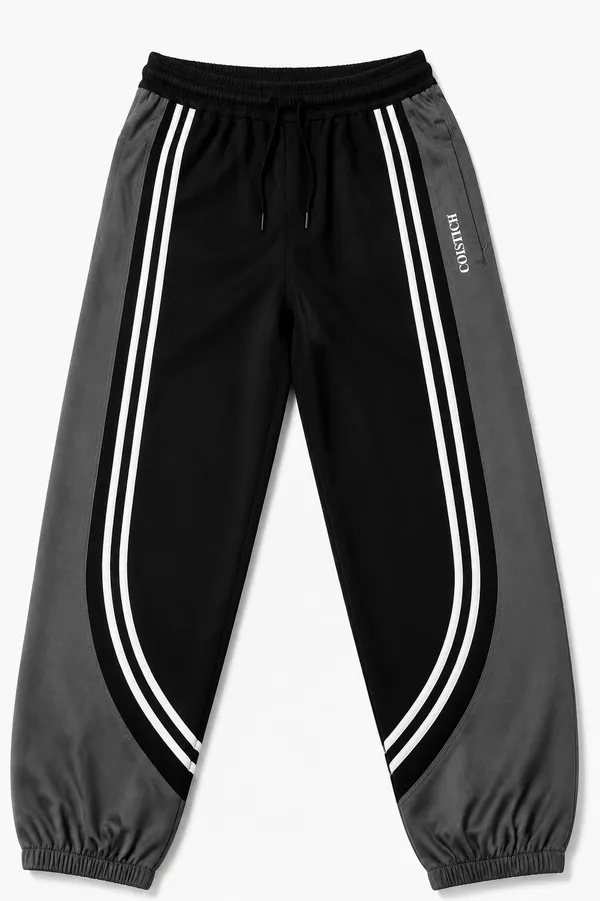 COISTICH_Black_&_Charcoal_Grey_CurveLine_Cuffed_Joggers_–_Street_Flex_Edition