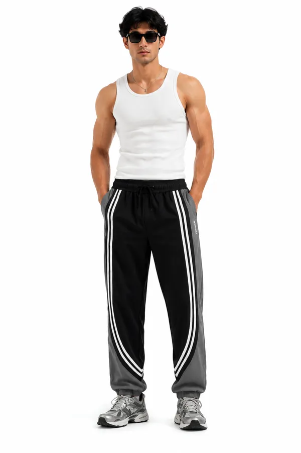 COISTICH_Black_&_Charcoal_Grey_CurveLine_Cuffed_Joggers_–_Street_Flex_Edition