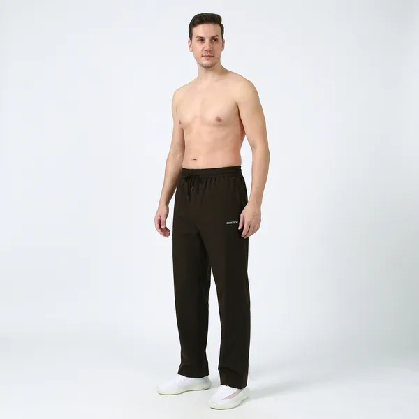 COISTICH_Brown_Solid_Relaxed_Fit_Track_Pant