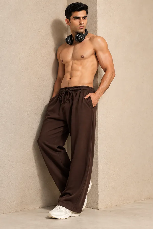 Coistich_Men's_Brown_Relaxed_Fit_Track_Pants_|_100%_Cotton_Joggers_|_Loose_Fit