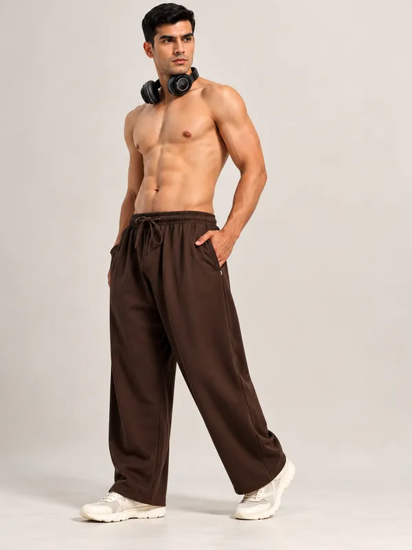 Coistich_Men's_Brown_Relaxed_Fit_Track_Pants_|_100%_Cotton_Joggers_|_Loose_Fit