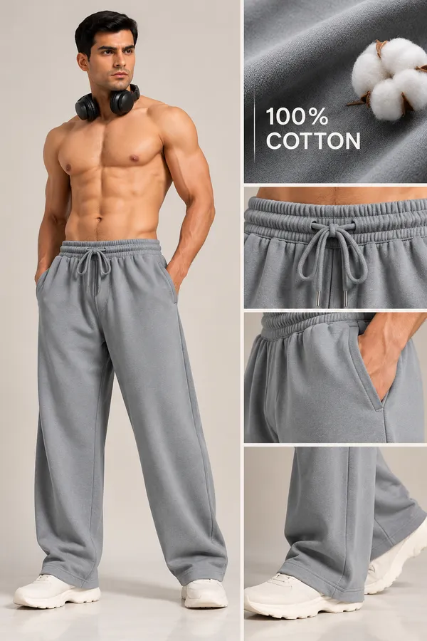 Coistich_Men's_Grey_Relaxed_Fit_Track_Pants_|_100%_Cotton_Joggers_|_Loose_Fit