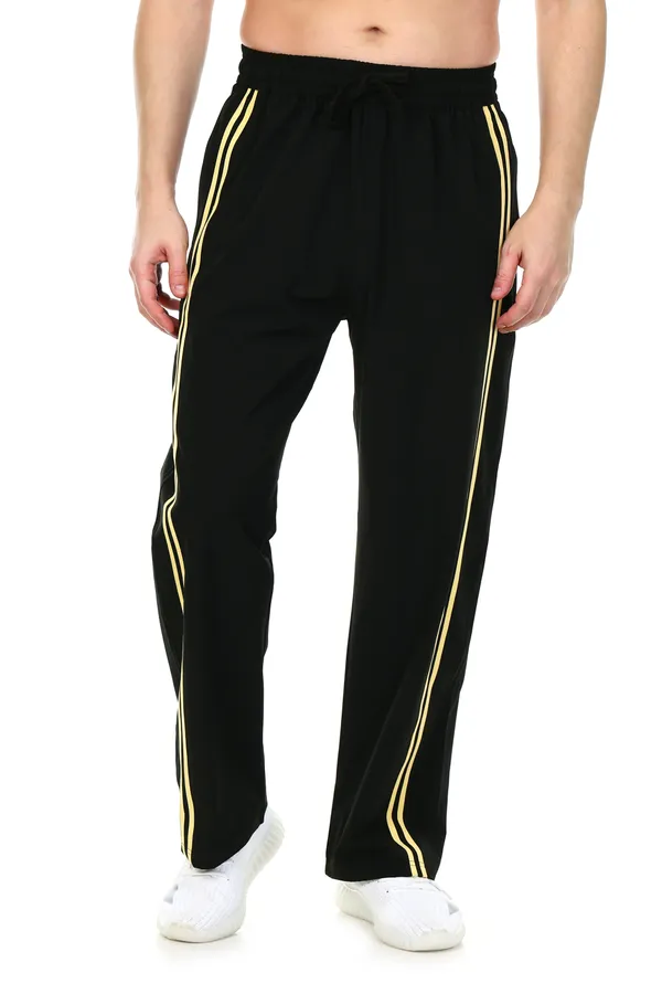 COISTICH_Black_&_Yellow_Dual_Stripe_Relaxed_Fit_Track_Pants