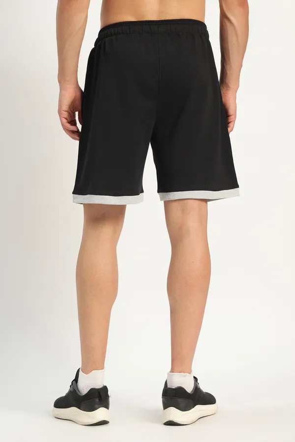 HYPE_BORN_Black_Cotton_Casual_Shorts_with_Contrast_Folded_Hem