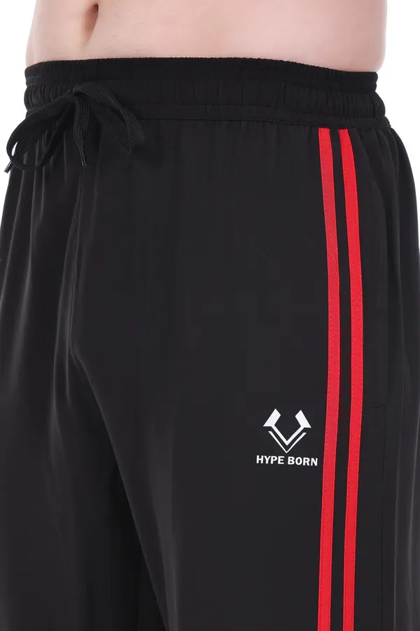 HYPE_BORN_Black_&_Red_Lightweight_Regular_Fit_Track_Pants_with_Side_Stripes_&_Drawstring_Waist