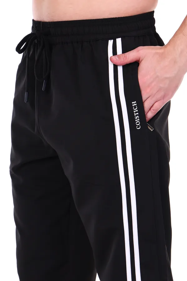 COISTICH_Black_Edge_Relaxed_Fit_Track_Pants_With_Side_Stripe_&_Adjustable_Anklet