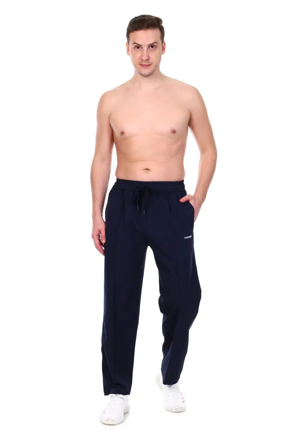 COISTICH_Navy_Blue_TailoredLine_Relaxed_Fit_Track_Pants_|_Front_Seam_Design