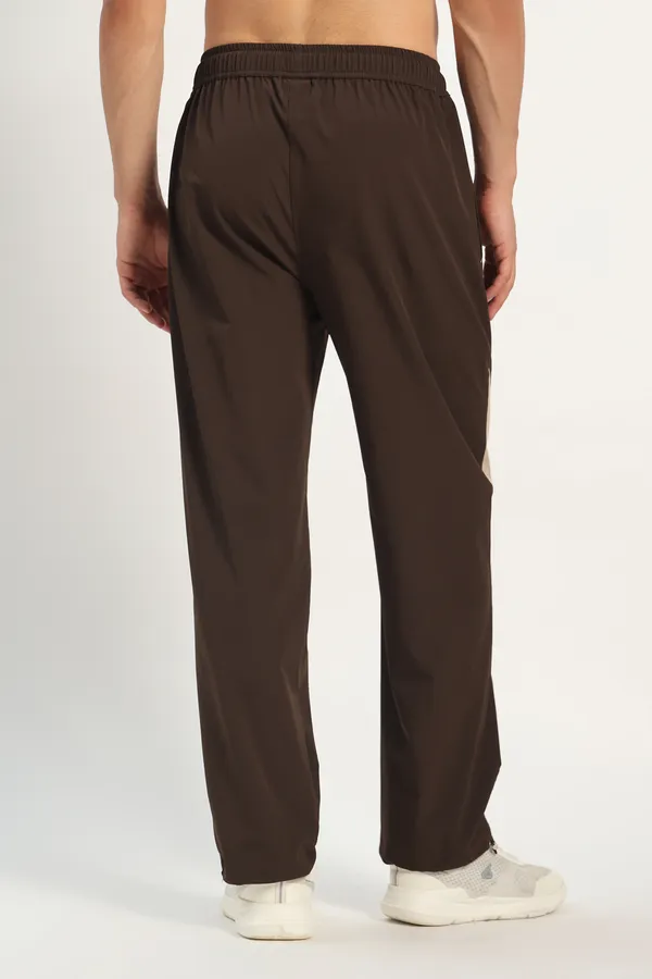COISTICH_Brown_Color_Block_Track_Pants_with_2_Side_Stripes_&_Adjustable_Anklet_Closure