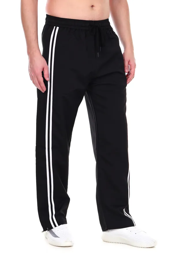 COISTICH_Black_Edge_Relaxed_Fit_Track_Pants_With_Side_Stripe_&_Adjustable_Anklet
