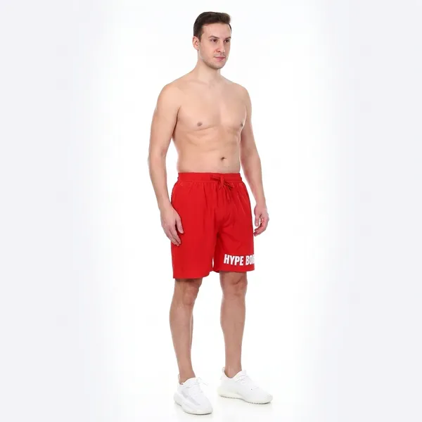 HYPE_BORN_Red_Athletic_Printed_Light_Weight_Shorts_with_Side_Pockets