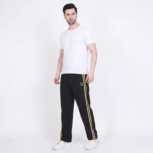 HYPE_BORN_Black_&_Yellow_Lightweight_Regular_Fit_Track_Pants_with_Side_Stripes_&_Drawstring_Waist