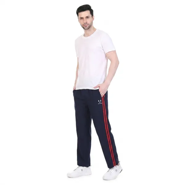 HYPE_BORN_Navy_Blue_&_Red_Lightweight__Regular_Fit_Track_Pants_with_Side_Stripes_&_Drawstring_Waist