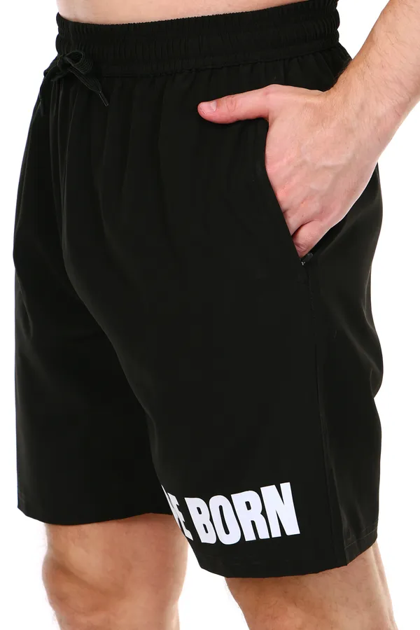 HYPE_BORN_Black_Athletic_Printed_Light_Weight_Shorts_with_Side_Pockets