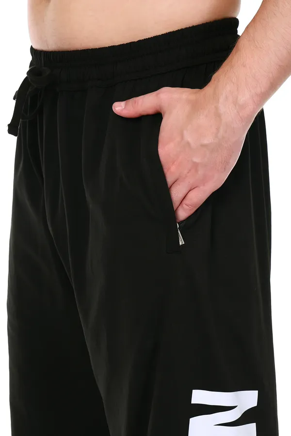 HYPE_BORN_Black_Loose_Fit_Jogger_With_White_Typography_Print_On_Side