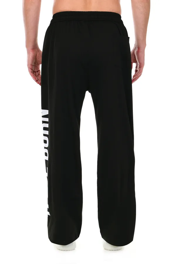 HYPE_BORN_Black_Loose_Fit_Jogger_With_White_Typography_Print_On_Side