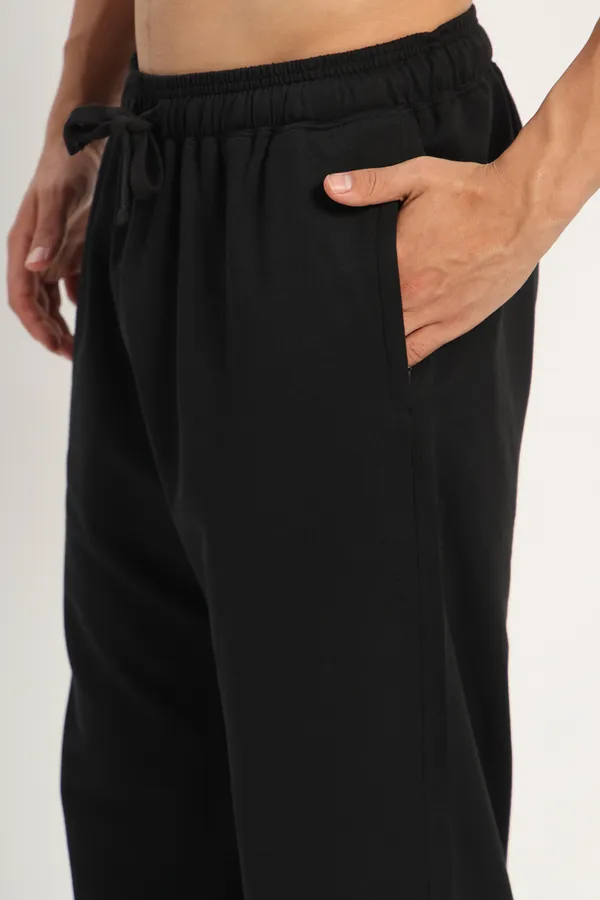 HYPE_BORN_Black_Relaxed_Fit_Sweatpants_with_Elastic_Cuffed_Hem