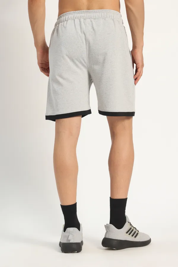 HYPE_BORN_Grey_Melange_Cotton_Casual_Shorts_with_Contrast_Folded_Hem