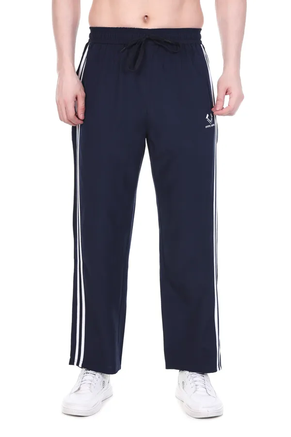 HYPE_BORN_Navy_Blue_&_White_Lightweight_Regular_Fit_Track_Pants_with_Side_Stripes_&_Drawstring_Waist