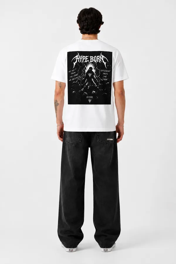 HYPE_BORN_White_Streetwear_Printed_Cotton_Round_Neck_T-Shirt