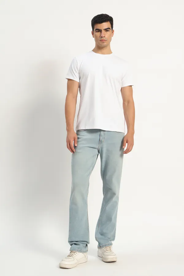 HYPE_BORN_White_Casual_Solid_Cotton_Round_Neck_T_Shirt