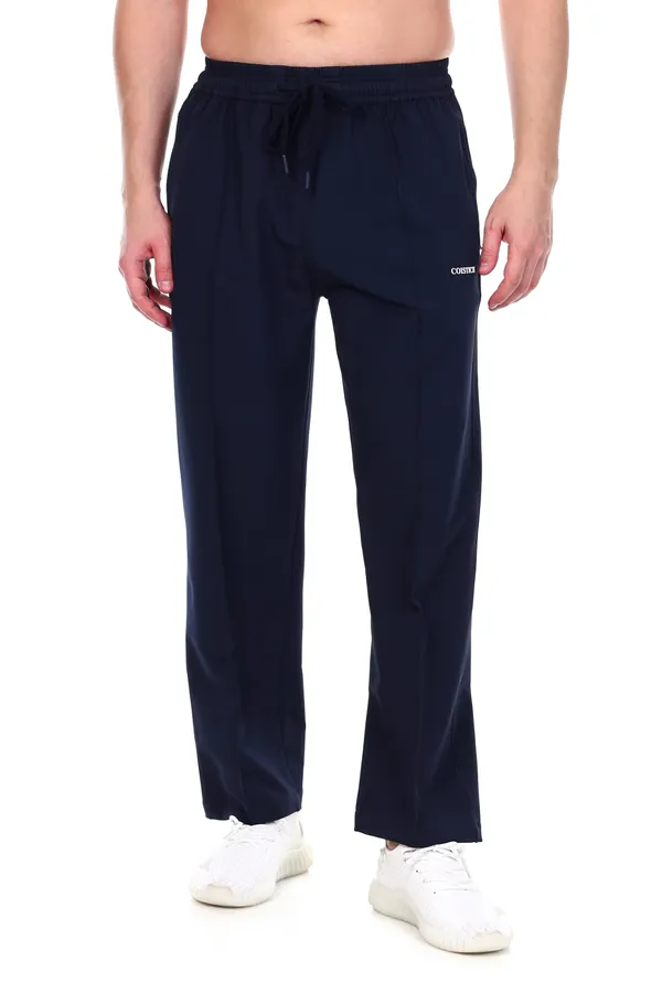 COISTICH_Navy_Blue_TailoredLine_Relaxed_Fit_Track_Pants_|_Front_Seam_Design