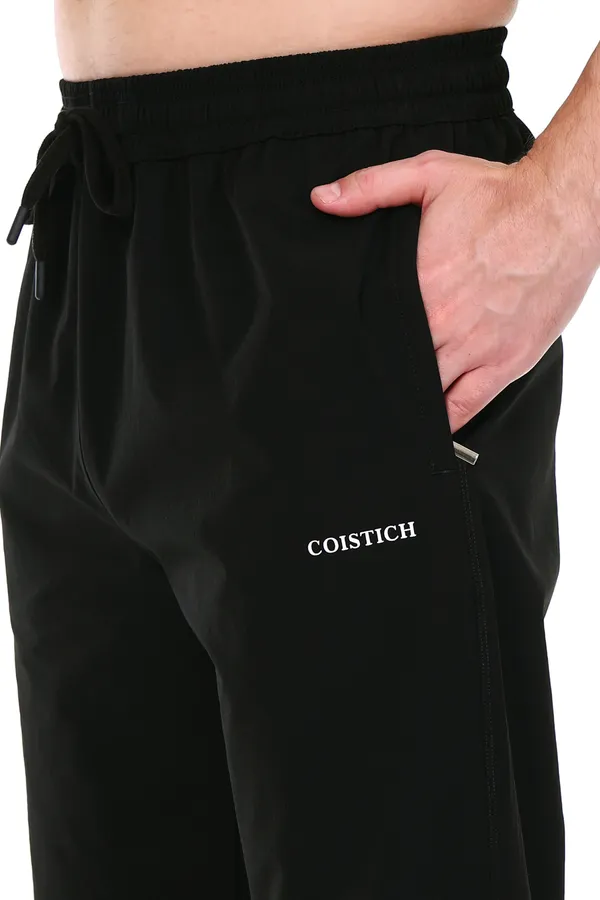 COISTICH_Black_Solid_Relaxed_Fit_Track_Pant