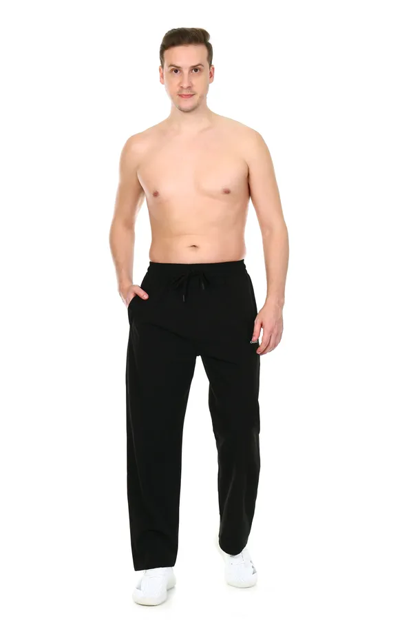 COISTICH_Black_Solid_Relaxed_Fit_Track_Pant