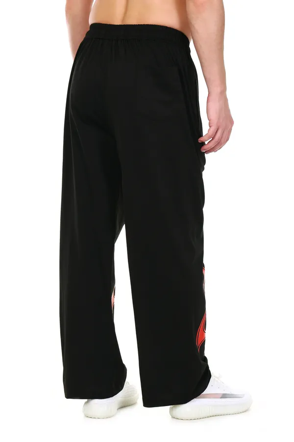 HYPE_BORN_Black_Loose_Fit_Jogger_With_Red_Flame