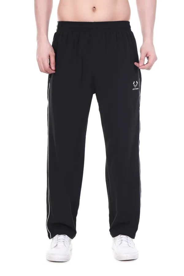 HYPE_BORN_Black_&_White_Lightweight_Regular_Fit_Track_Pants_with_Contrast_Side_Piping